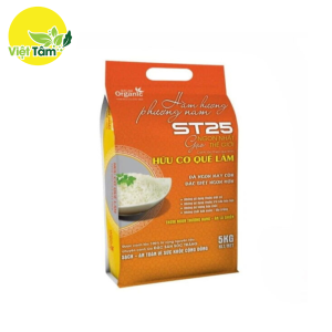 Gạo Hữu Cơ ST25 - Quê Lâm Organic (Túi 5Kg)